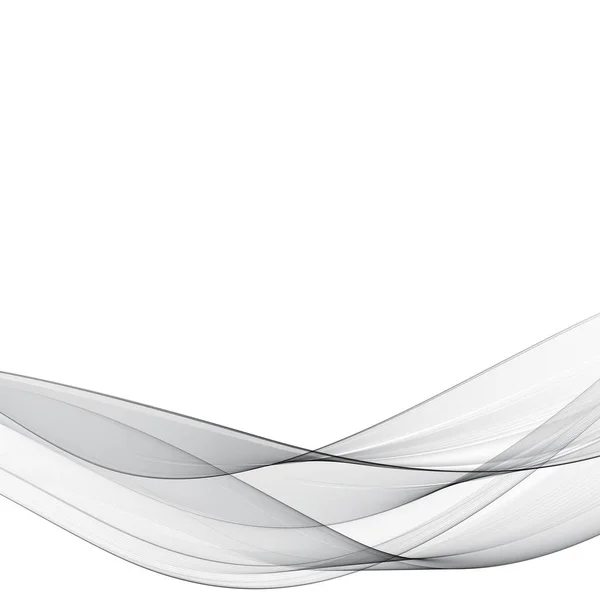 エレガントな抽象的な滑らかなスムーズなスピードグレーの波の現代的なストリームの背景。ベクターイラスト — ストックベクタ