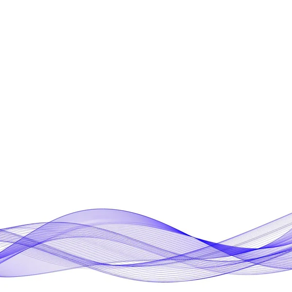 Vecteur d'onde de couleur lisse abstrait. Illustration de mouvement de flux courbe bleue. Design de fumée. Lignes vectorielles. — Image vectorielle