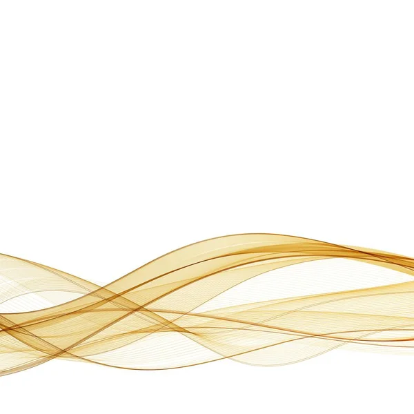 Abstraktní zlaté vlnité na bílém pozadí se zlatou barvou hladké křivky vln pro luxusní pozadí. eps 10 — Stockový vektor