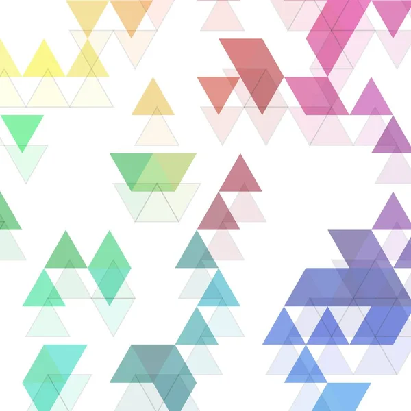Regenbogenfarben dreieckiges Vektormuster. abstrakter Hintergrund Folge 10 — Stockvektor