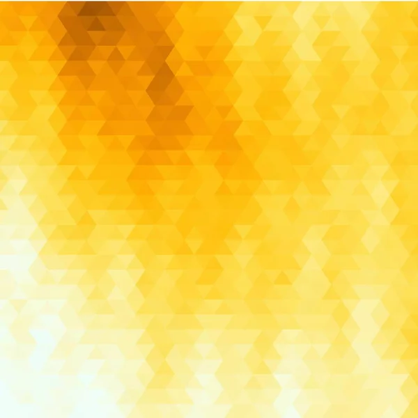 Astratto vettore vetrate triangolo mosaico sfondo - giallo dorato — Vettoriale Stock