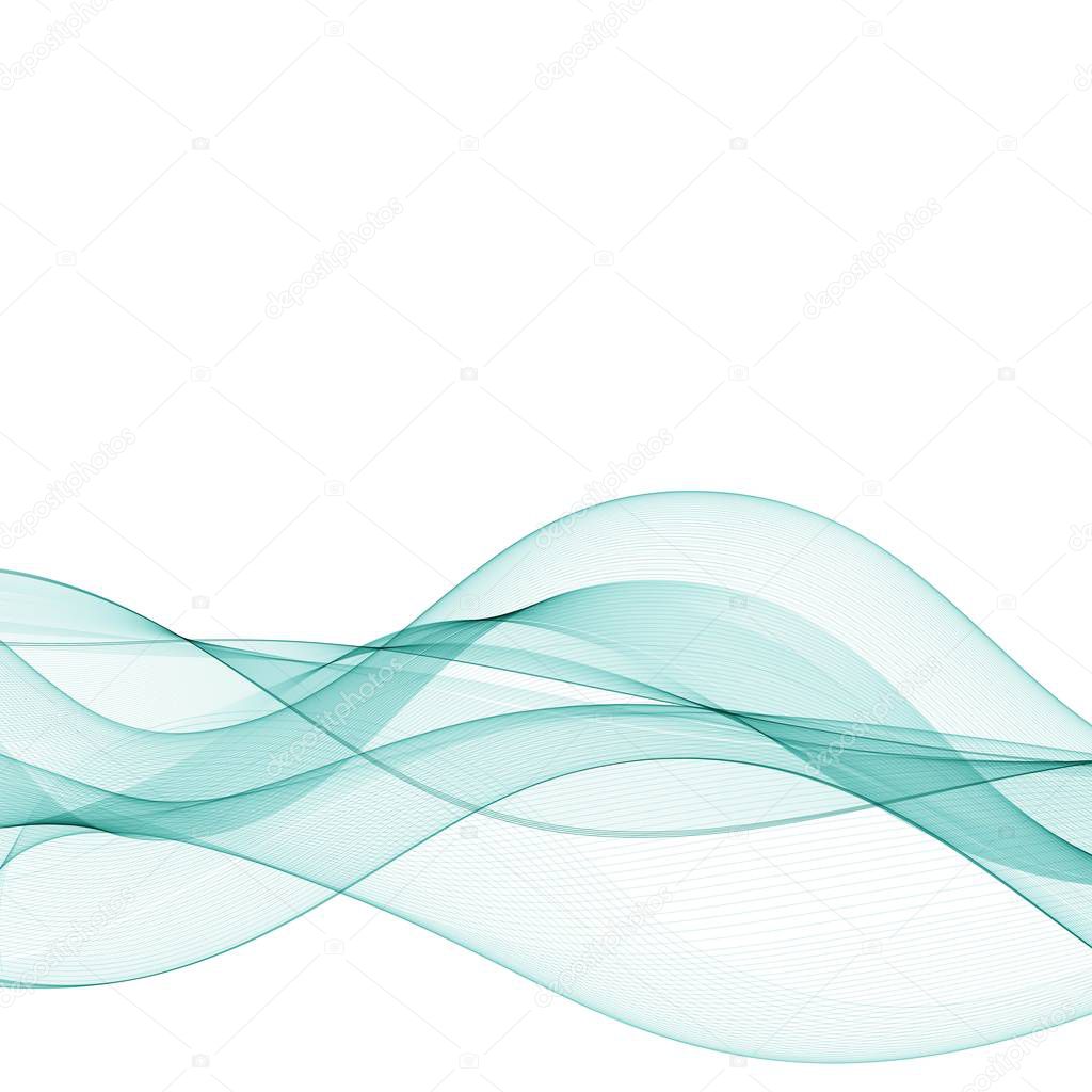 Sea wave. Curved blue lines. abstract vector background. eps 10