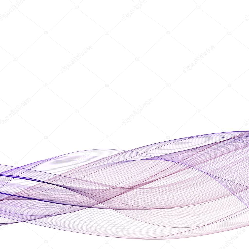 Abstract motion smooth color wave vector. Curve purple lines. eps 10