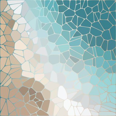 Yuvarlak çakıl deniz sualtı arka plan. Okyanus dibi. Renk vektör illüstrasyonu