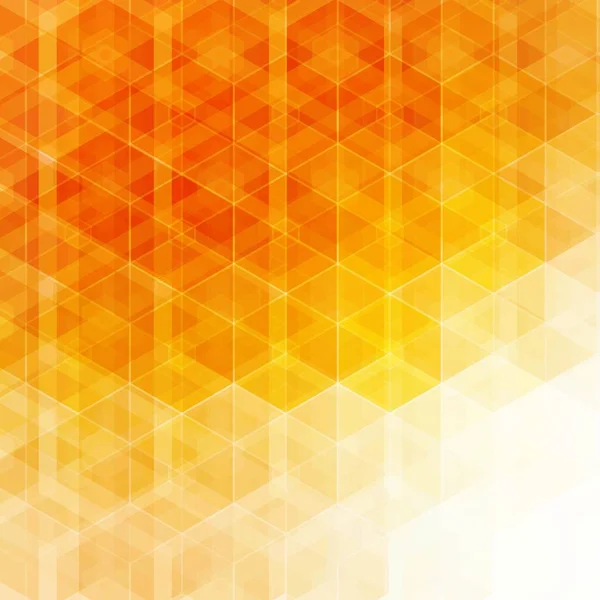 オレンジ色の六角形の背景。背景デザインのためのカラフルなアイデア。プレゼンテーション用テンプレート. — ストックベクタ
