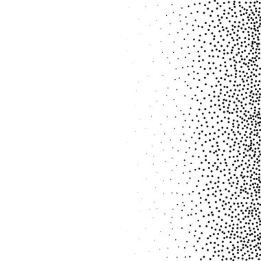 Yarım ton noktalı arka plan. Noktalı vektör deseni. Kaotik daire nokta beyaz arka plan üzerinde izole. asimetrik desen
