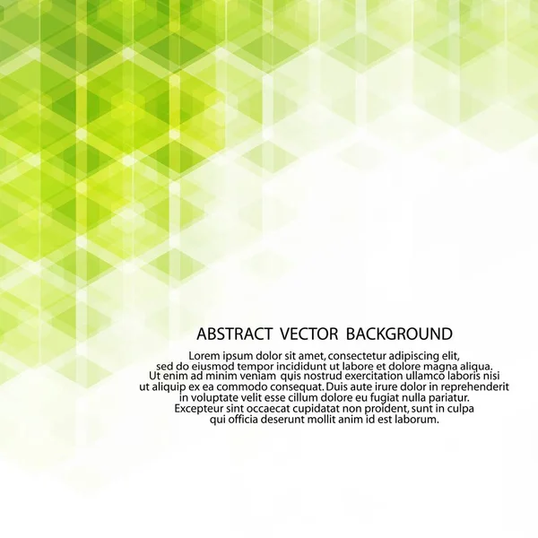 Grüner Sechseck-Hintergrund. polygonaler Stil - vektorgrafik. Folge 10 — Stockvektor