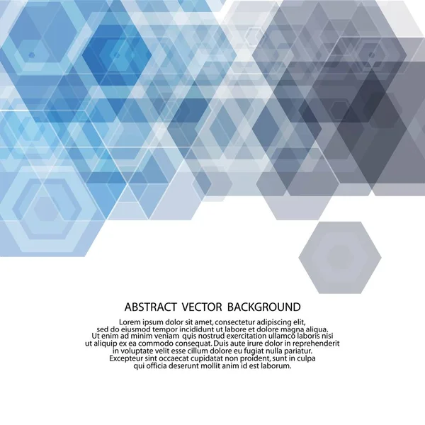 Modèle de conception de brochure. Forme un hexagone bleu. eps 10 — Image vectorielle