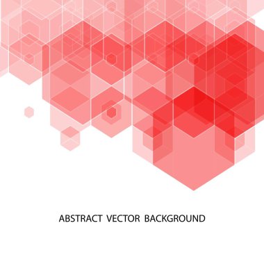 kırmızı soyut altıgenler. vektör arka plan. çokgen tarzı. sunu şablonu. eps 10