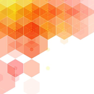 turuncu altıgen. çokgen tarzı. reklam düzeni. vektör illüstrasyon. eps 10