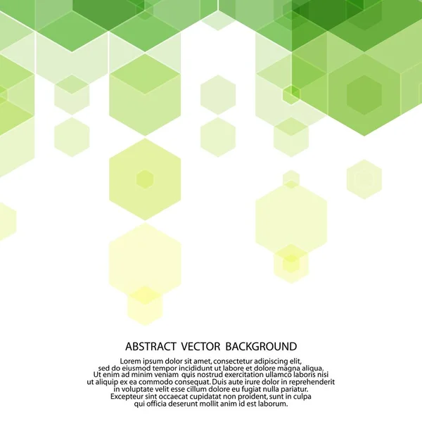 Hexágonos abstratos verdes. fundo vetorial. estilo poligonal. modelo de apresentação. eps 10 — Vetor de Stock