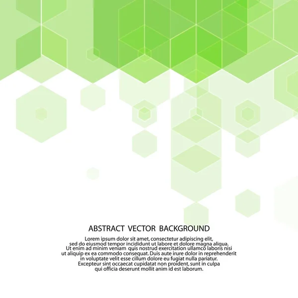 Hexágonos abstractos verdes. fondo del vector. estilo poligonal. plantilla de presentación. eps 10 — Vector de stock