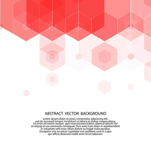 Hexágonos abstractos rojos. fondo del vector. estilo poligonal. plantilla de presentación. eps 10 — Vector de stock