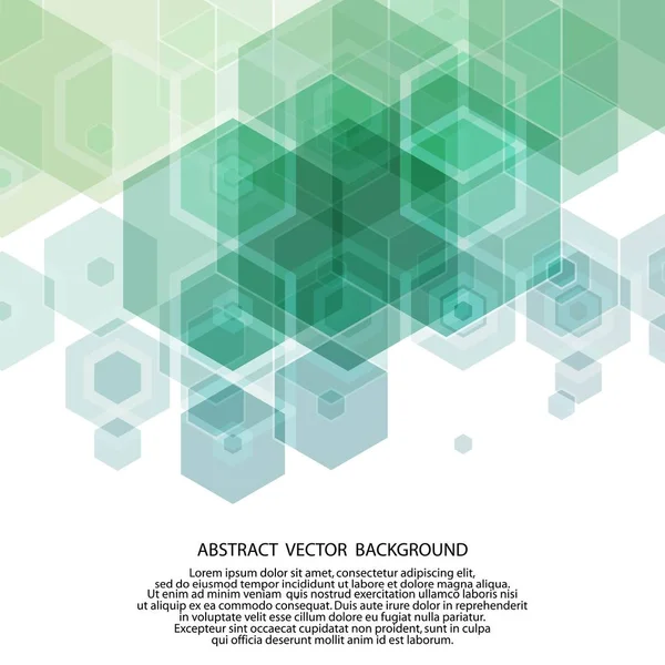 Zelené abstraktní šestitečky. Vektorové pozadí. polygonální styl. šablony prezentace. EPS 10 — Stockový vektor