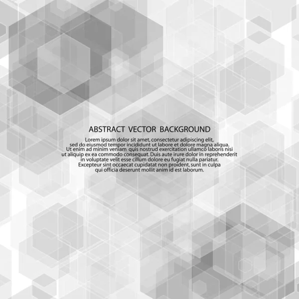 Gray abstract hexagons. vector background. polygonal style. presentation template. eps 10 — Stock Vector