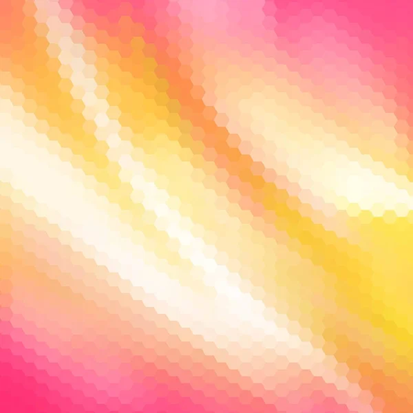 Roze-gele lichte zeshoek achtergrond. Cover. EPS 10 — Stockvector