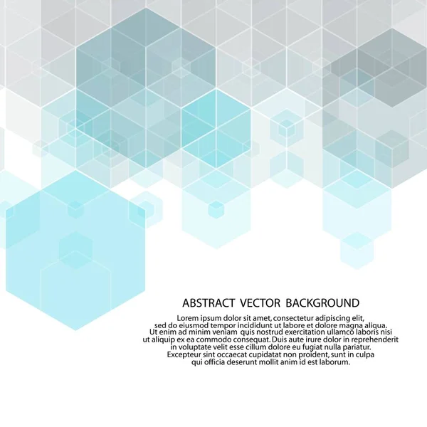 Blauer Sechseck-Hintergrund. Vektorillustration. polygonaler Stil. Folge 10 — Stockvektor