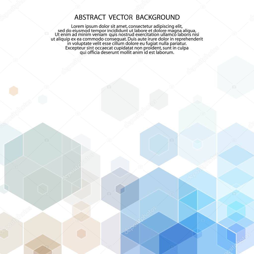 blue colorful hexagon background. polygonal style. layout for advertising. eps 10