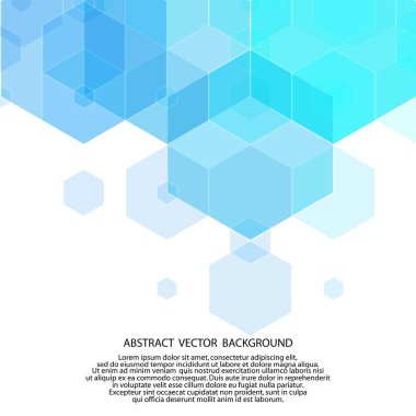 Altıgen şekilli Açık Mavi vektör düzeni. Altıgen tarzda Glitter soyut illüstrasyon. Web sitesi afiş, afiş için yeni tasarım. eps 10