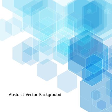 Mavi, elmas altıgen geometrik şekiller soyut arka plan. eps 10