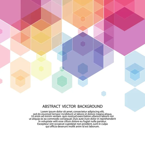 Fundo hexágono colorido. ilustração vetorial. imagem abstrata. estilo poligonal. eps 10 — Vetor de Stock