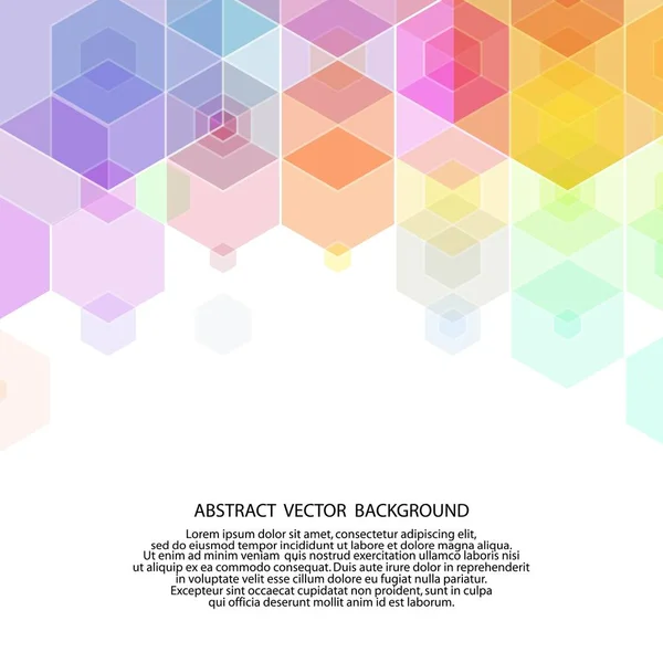 Fond hexagonal coloré. illustration vectorielle. image abstraite. style polygonal. eps 10 — Image vectorielle