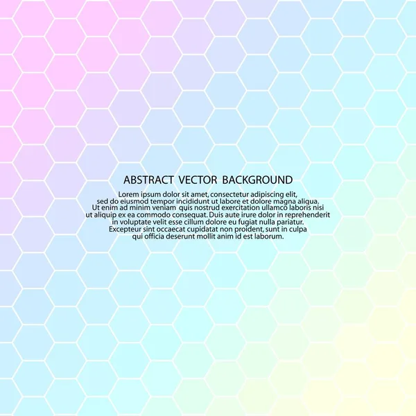 Fond vectoriel abstrait. illustration des hexagones pastel. eps 10 — Image vectorielle