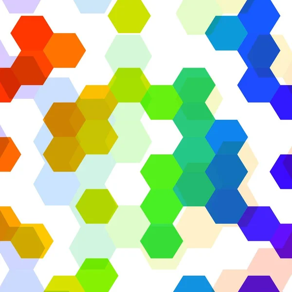 Цветной шестиугольник фон. полигональный стиль. макет для рекламы. eps 10 — стоковый вектор