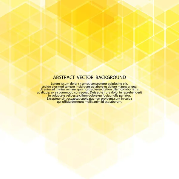 Hexagones jaunes. style polygonal. disposition pour la publicité. eps 10 — Image vectorielle