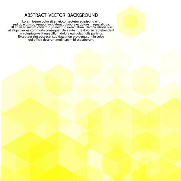 Gelbe Sechsecke. polygonaler Stil. Layout für Werbung — Stockvektor