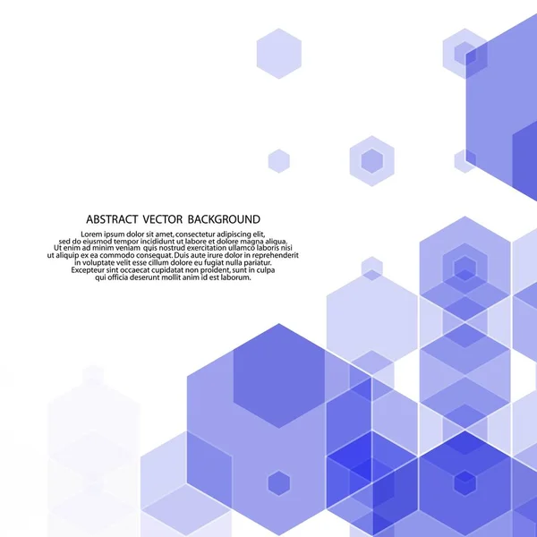 Vektor Abstrakter geometrischer Hintergrund. Design von Broschüren. Blaue Sechseckform. Folge 10 — Stockvektor