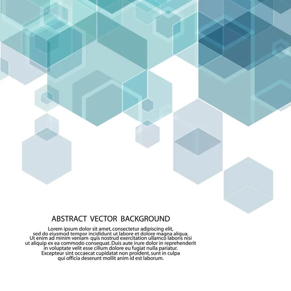 Fundo geométrico abstrato. Modelo de design de brochura. Forma de hexágono azul. eps 10 — Vetor de Stock