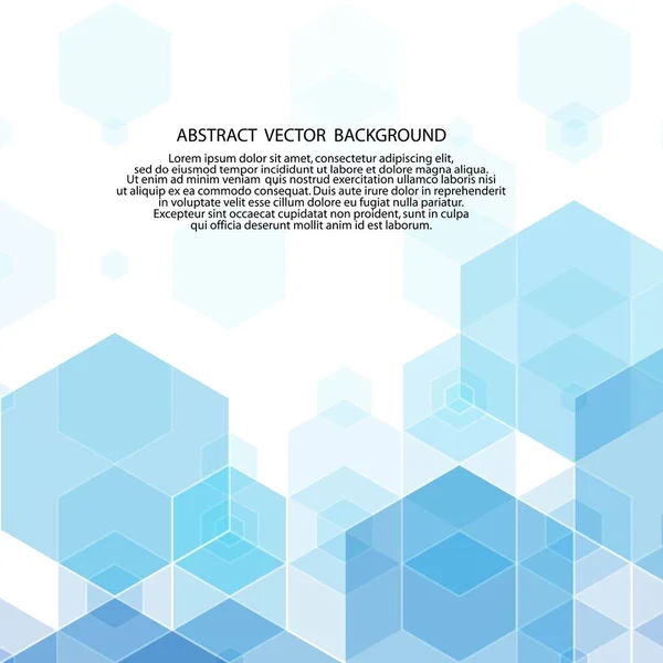 Abstract geometric hexagon pattern blue background, Creative design templates, Vector illustration. eps 10 — Stock Vector