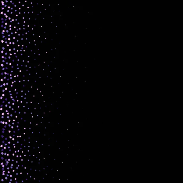 透明な背景、水平方向に落ちる紫色の粒子。ベクトル。eps 10 — ストックベクタ