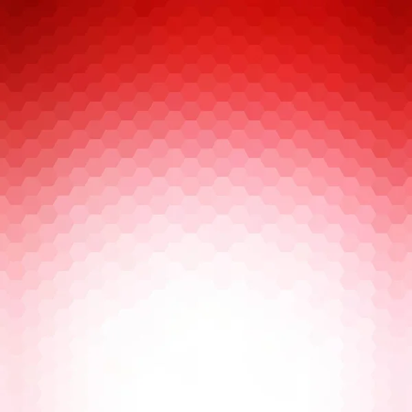 赤い六角形。ポリゴンスタイル。抽象ベクトル背景 — ストックベクタ