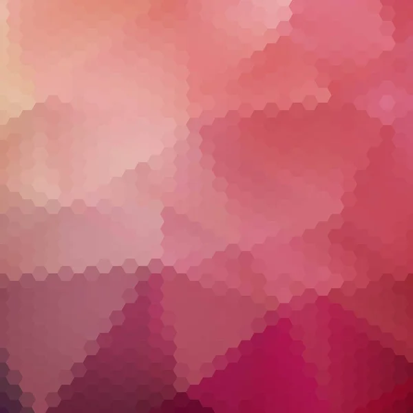 Roze rode zeshoeken. veelhoekige stijl. abstracte vector achtergrond. EPS 10 — Stockvector