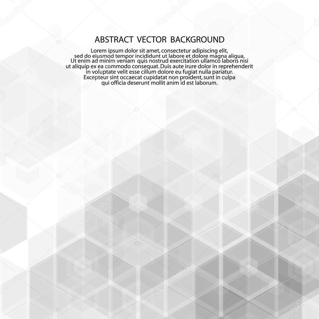 Abstract technology background. EPS 10 vector hexagon illustration.