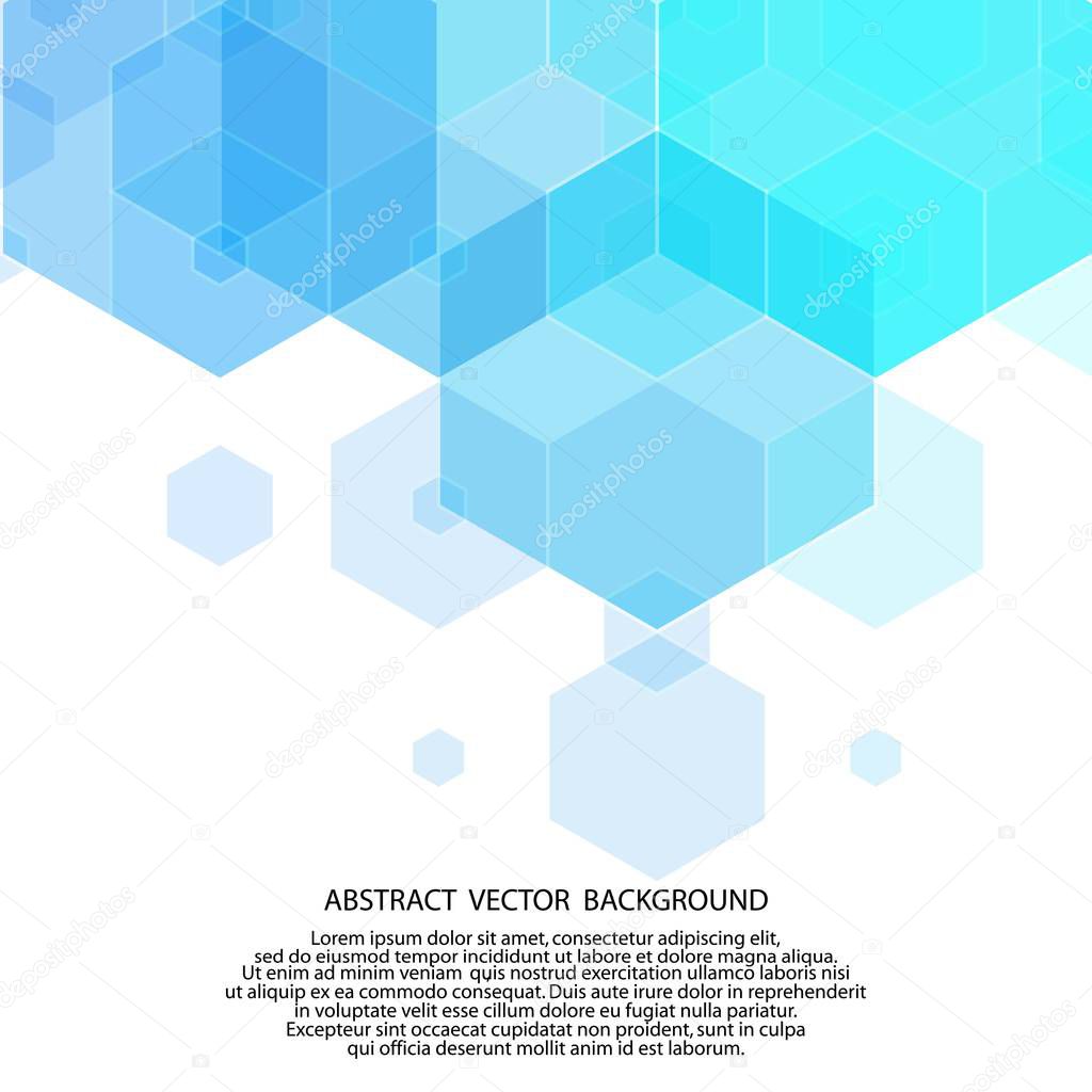 Light BLUE vector layout with hexagonal shapes. Glitter abstract illustration in hexagonal style. New design for website s poster, banner. eps 10