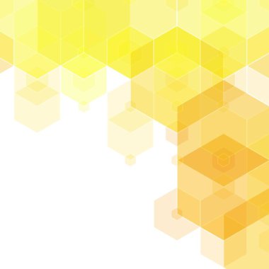 Soyut sarı altıgen arka plan. sunu için düzen. iş tasarımı için şablon.