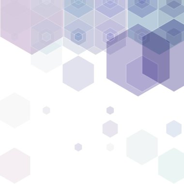 Vektör altıgenlerin güzel tasarım elemanı, mavi tonları - Vektorgrafik