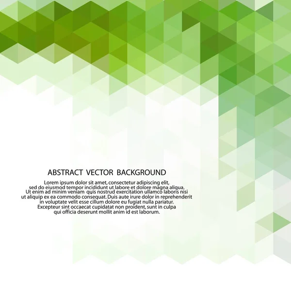 Diseño de triángulos abstractos verdes para publicidad. eps 10 — Vector de stock