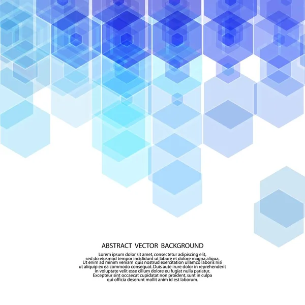 Hexágonos azuis. layout de apresentação. resumo fundo vetorial — Vetor de Stock