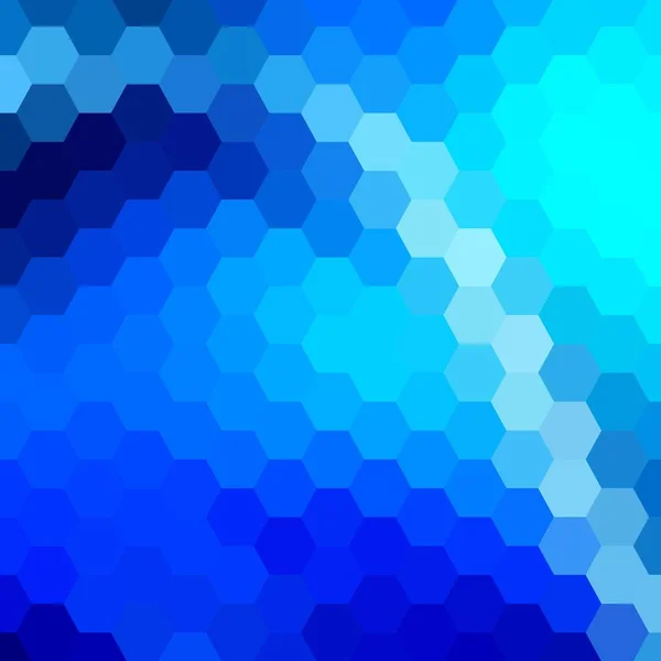 Blaue Sechsecke. Präsentationslayout. abstrakter Vektorhintergrund — Stockvektor