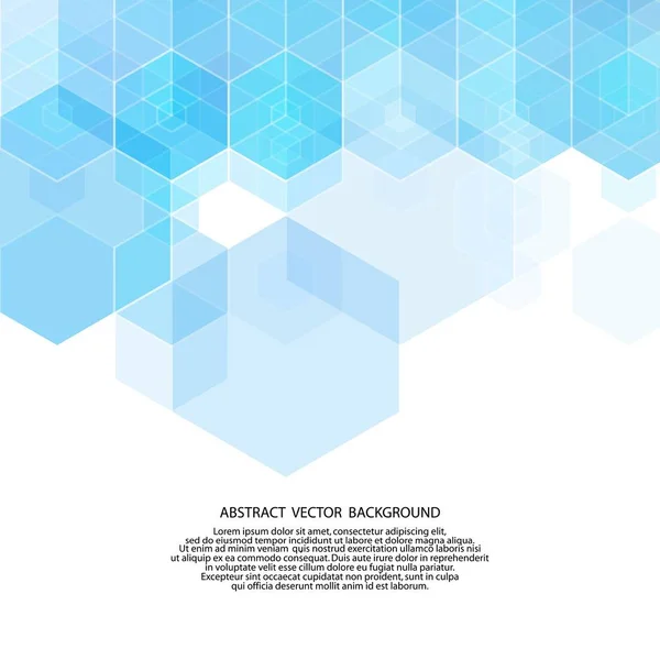 Blauwe zeshoeken. abstracte achtergrond. lay-out voor adverteren. EPS 10 — Stockvector