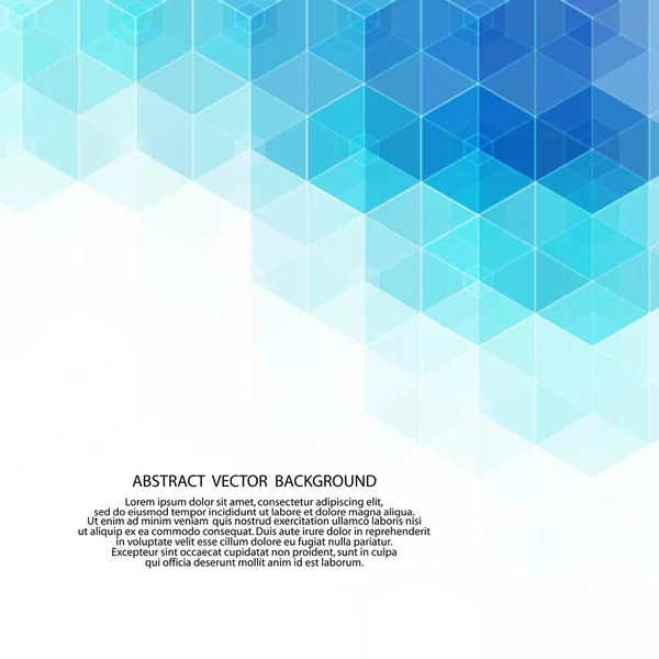Blue hexagons. abstract background. layout for advertising. eps 10 — Stock Vector