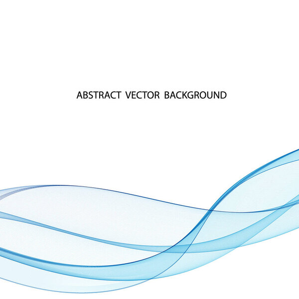 голубая абстрактная векторная волна. макет для рекламы. eps 10
