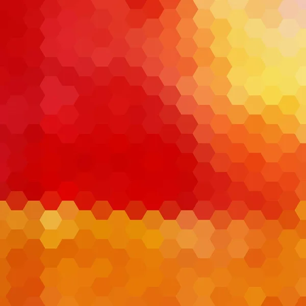 Červený oranžový abstraktní šestitečky. vektorový geometrický design. EPS 10 — Stockový vektor