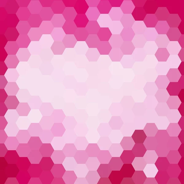 Rosa und weiße abstrakte Sechsecke. polygonaler Stil. Layout für Werbung. Folge 10 — Stockvektor