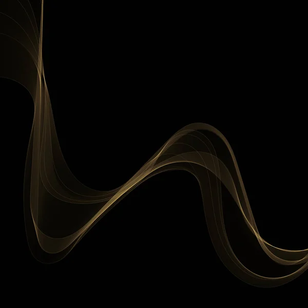 Dunkler Abstrakter Hintergrund Mit Leuchtenden Abstrakten Wellen Abstrakter Hintergrund — Stockvektor