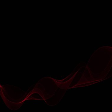 Kırmızı neon dalga. vektör soyut çizgileri. Reklam için şablon